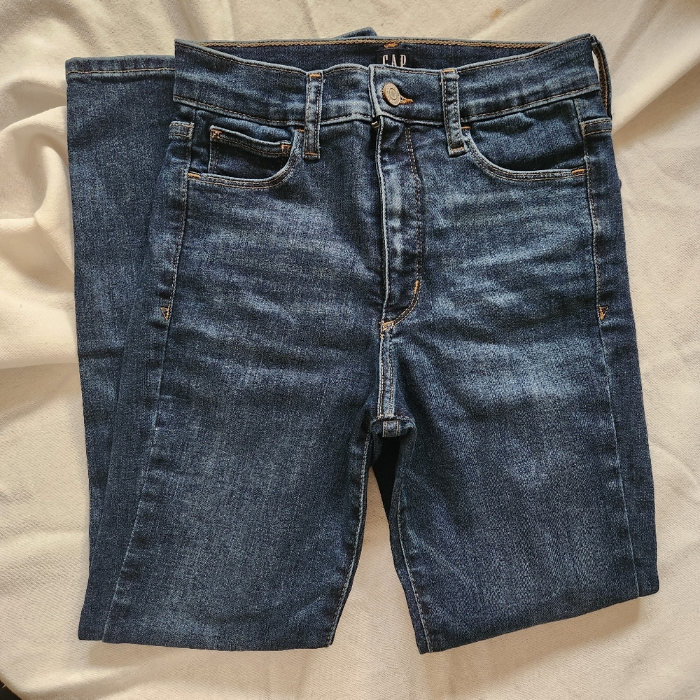 GAP Favorite Jegging 0P 25 | Dark Wash Stretch Denim NWOT Petite